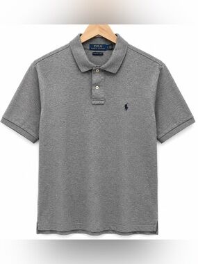 Polo Ralph Lauren Pima Soft Touch Polo Shirt Gray Large 100% Cotton Classic
